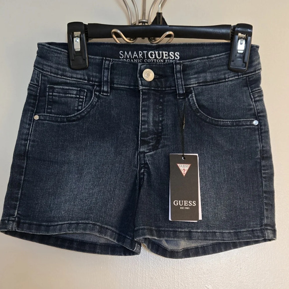 GUESS Girls' Organic Stretch Denim 5 Pocket Short - Picture 1 of 5